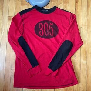 Old Navy Racing Long Sleeve Shirt XL Red Black 305 Graphic